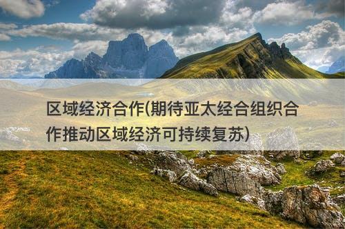 区域经济合作(期待亚太经合组织合作推动区域经济可持续复苏)-图1