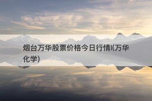 烟台万华股票价格今日行情l(万华化学)-图1