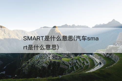 SMART是什么意思(汽车smart是什么意思)