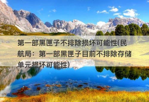 第一部黑匣子不排除损坏可能性(民航局：第一部黑匣子目前不排除存储单元损坏可能性)-图1