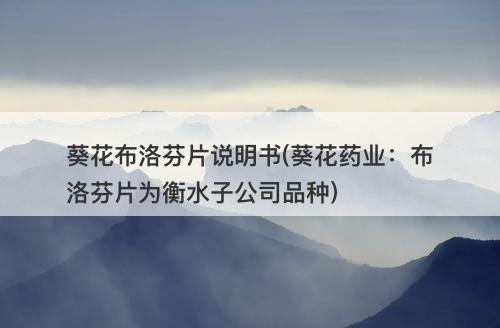 葵花布洛芬片说明书(葵花药业：布洛芬片为衡水子公司品种)