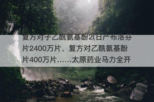 复方对子乙酰氨基酚2(日产布洛芬片2400万片、复方对乙酰氨基酚片400万片……太原药业马力全开)