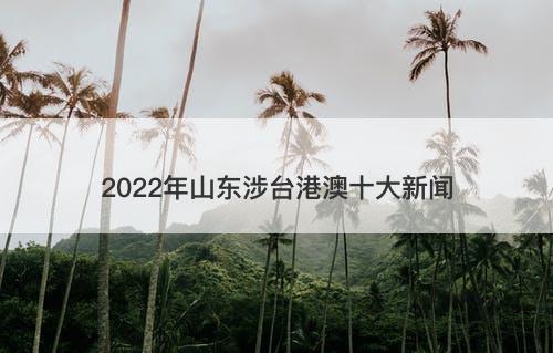 2022年山东涉台港澳十大新闻-图1