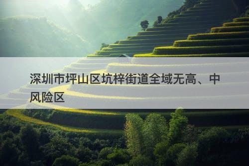 深圳市坪山区坑梓街道全域无高、中风险区-图1