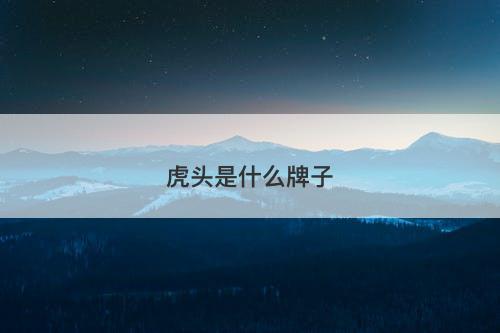 虎头是什么牌子-图1