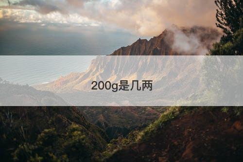 200g是几两-图1