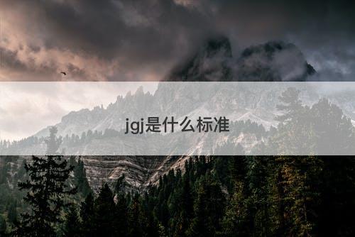 jgj是什么标准-图1 jgj是什么标准-图1