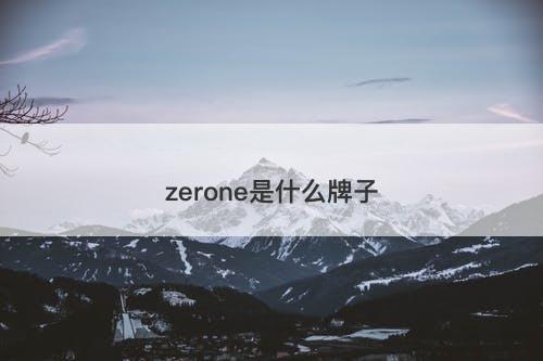 zerone是什么牌子-图1