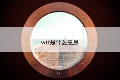 wtt是什么意思-图1