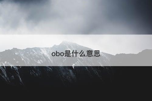 obo是什么意思-图1 obo是什么意思-图1
