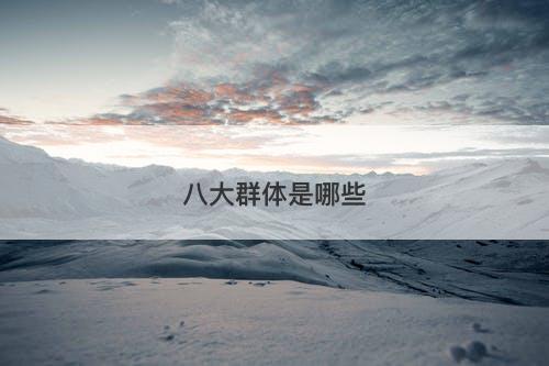 八大群体是哪些-图1 八大群体是哪些-图1