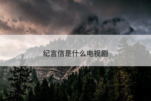 纪言信是什么电视剧-图1