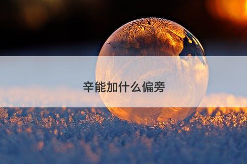 辛能加什么偏旁-图1 辛能加什么偏旁-图1
