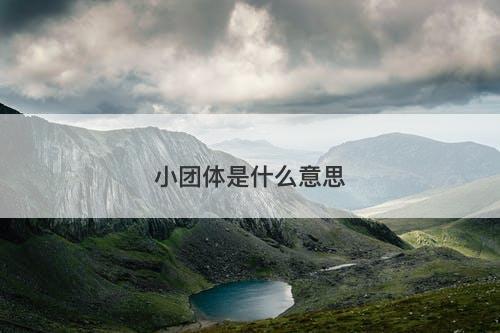 小团体是什么意思-图1