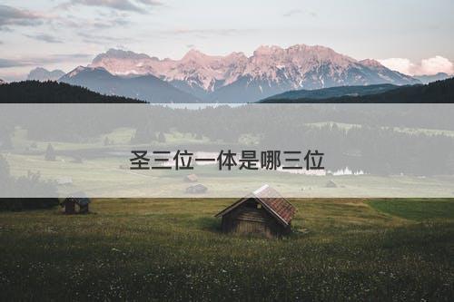 圣三位一体是哪三位-图1 圣三位一体是哪三位-图1