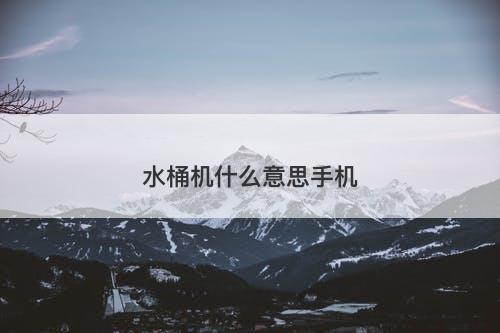 水桶机什么意思手机