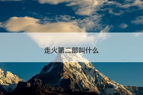 走火第二部叫什么