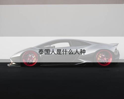 泰国人是什么人种