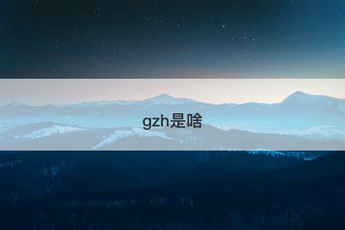 gzh是啥