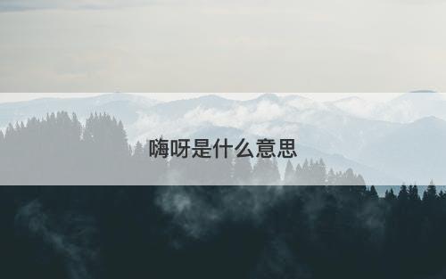 嗨呀是什么意思