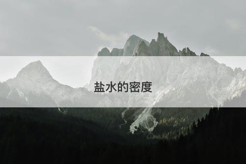 盐水的密度