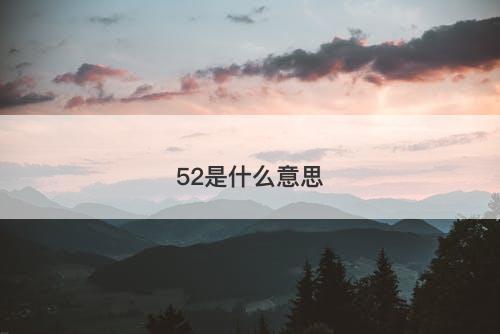 52是什么意思