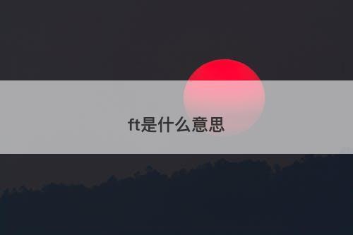ft是什么意思-图1