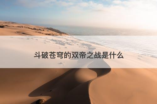 斗破苍穹的双帝之战是什么-图1