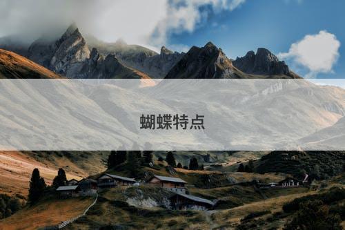 蝴蝶特点-图1
