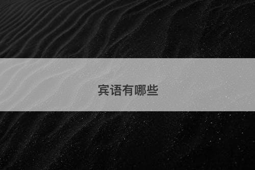 宾语有哪些-图1