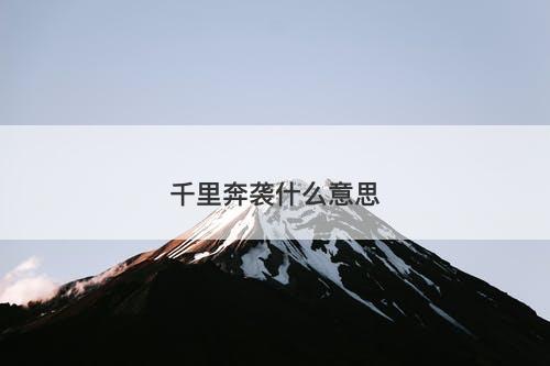 千里奔袭什么意思-图1
