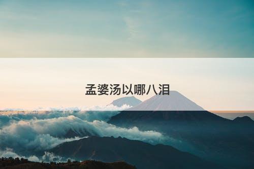 孟婆汤以哪八泪-图1