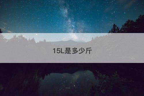 15L是多少斤-图1