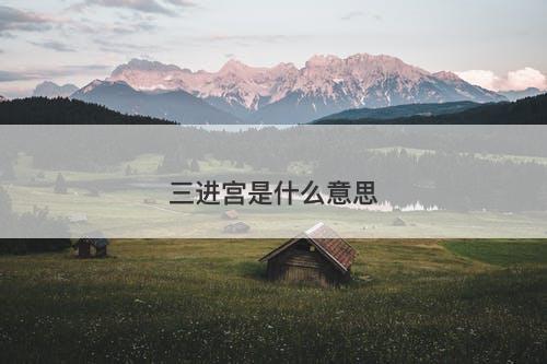 三进宫是什么意思-图1