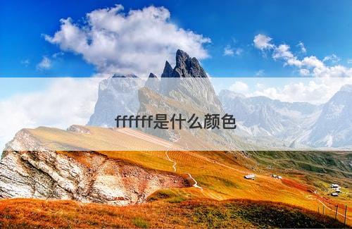 ffffff是什么颜色-图1