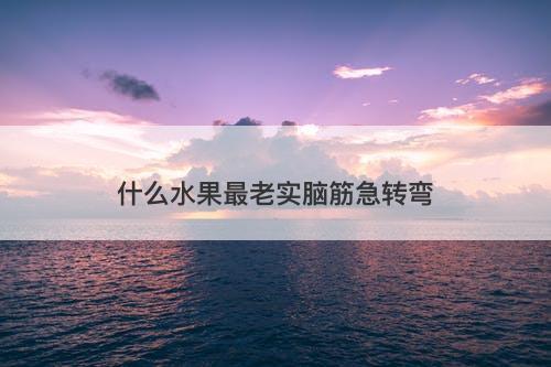 什么水果最老实脑筋急转弯-图1