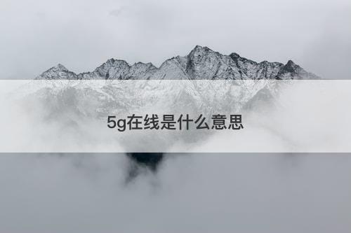 5g在线是什么意思-图1