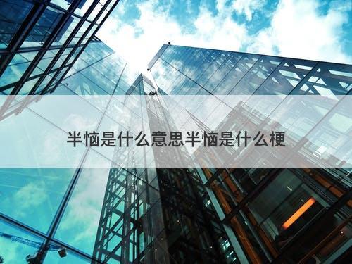 半恼是什么意思半恼是什么梗-图1