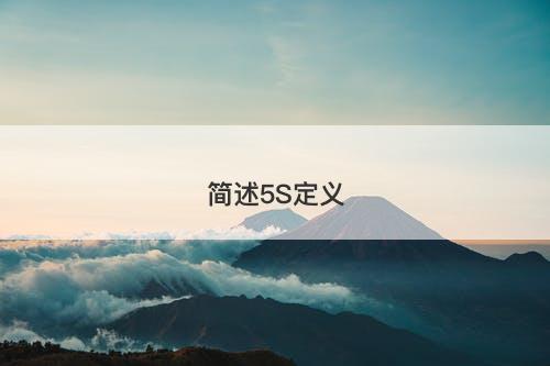 简述5S定义-图1
