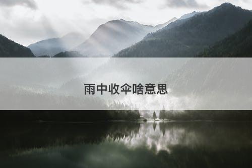 雨中收伞啥意思-图1