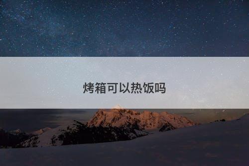 烤箱可以热饭吗-图1