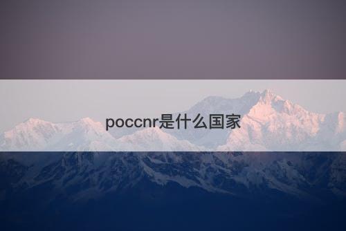 poccnr是什么国家-图1