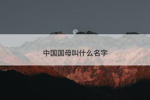 中国国母叫什么名字-图1