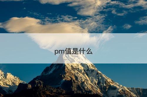 pm值是什么-图1