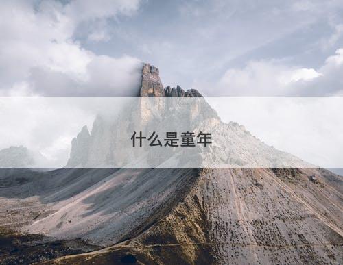 什么是童年-图1