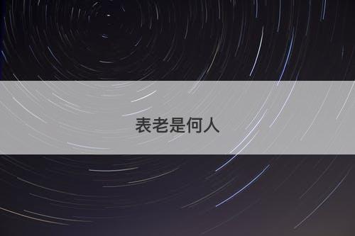 表老是何人-图1