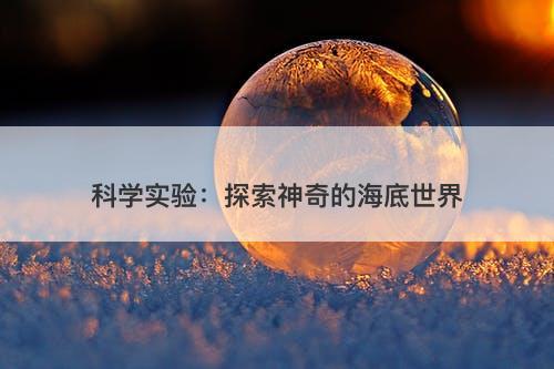 科学实验：探索神奇的海底世界
