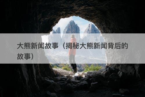 大熊新闻故事（揭秘大熊新闻背后的故事）