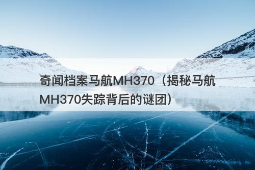 奇闻档案马航MH370（揭秘马航MH370失踪背后的谜团）-图1