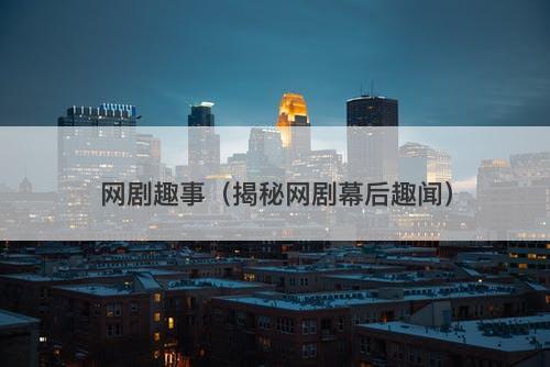 网剧趣事（揭秘网剧幕后趣闻）-图1